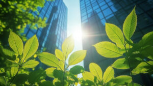 a close-up of a plant - Business sustainability challenges in AEC